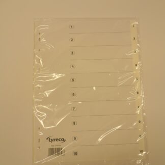 Hakemisto 1-10 a4 valkoinen
