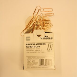 Paperiliitin 26mm, kuparoitu, 100 kpl