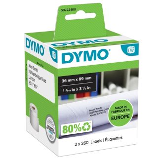 Osoitetarra dymo 89x36mm 2rll